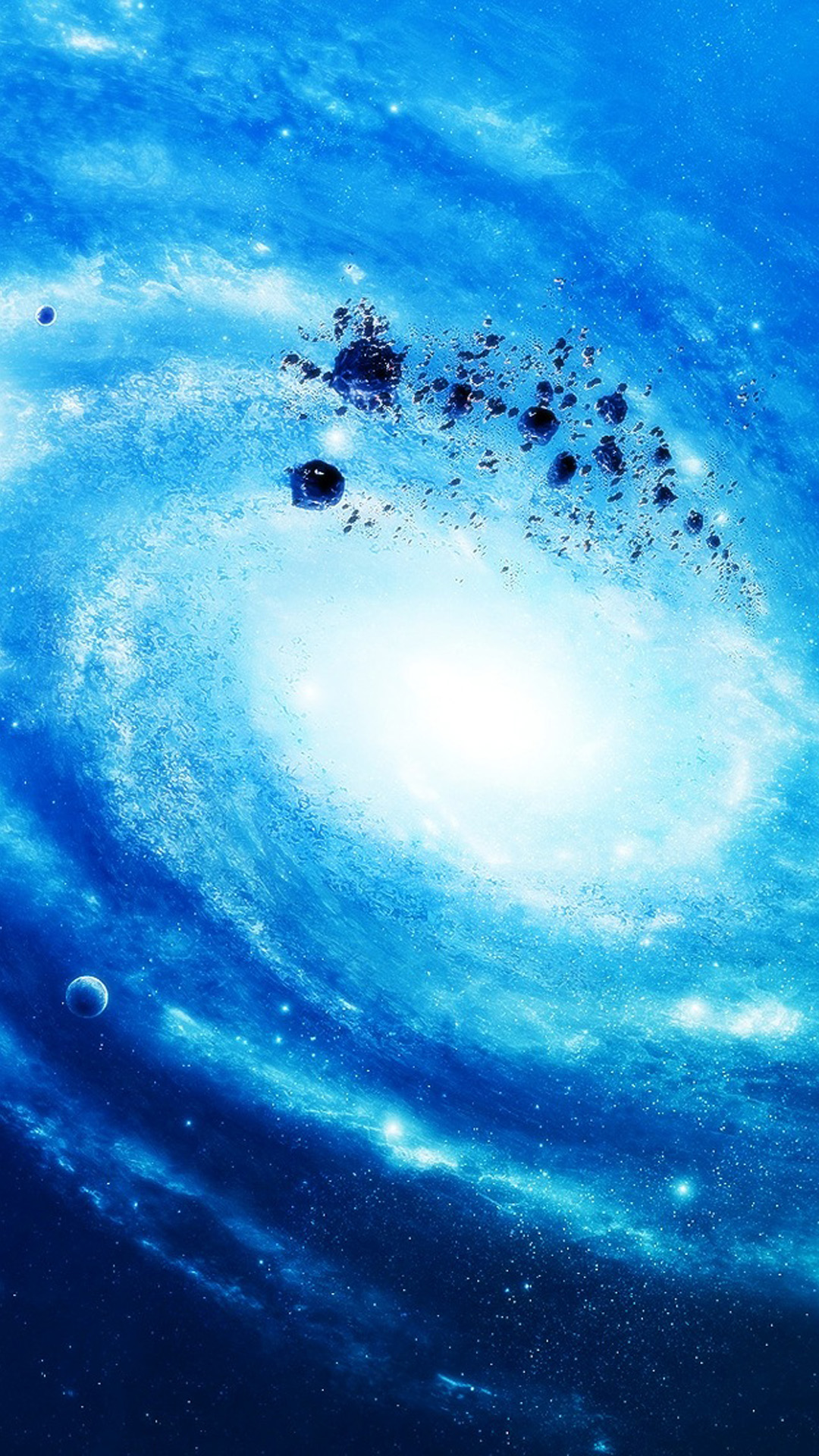 Silver Space Galaxy Android wallpaper