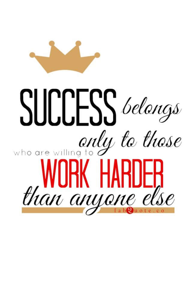 Work Harder Quote Android wallpaper