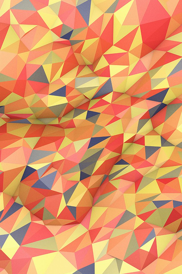 Abstract Red Yellow Polyart Pattern Android wallpaper