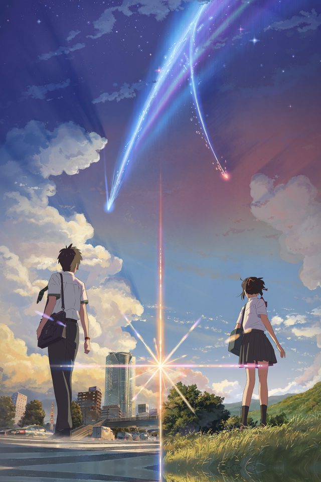 Anime Film Yourname Sky Illustration Art Android wallpaper