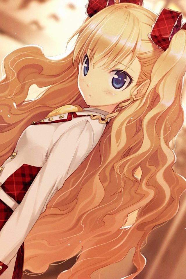 Anime Girl Blonde Illust Art Android wallpaper