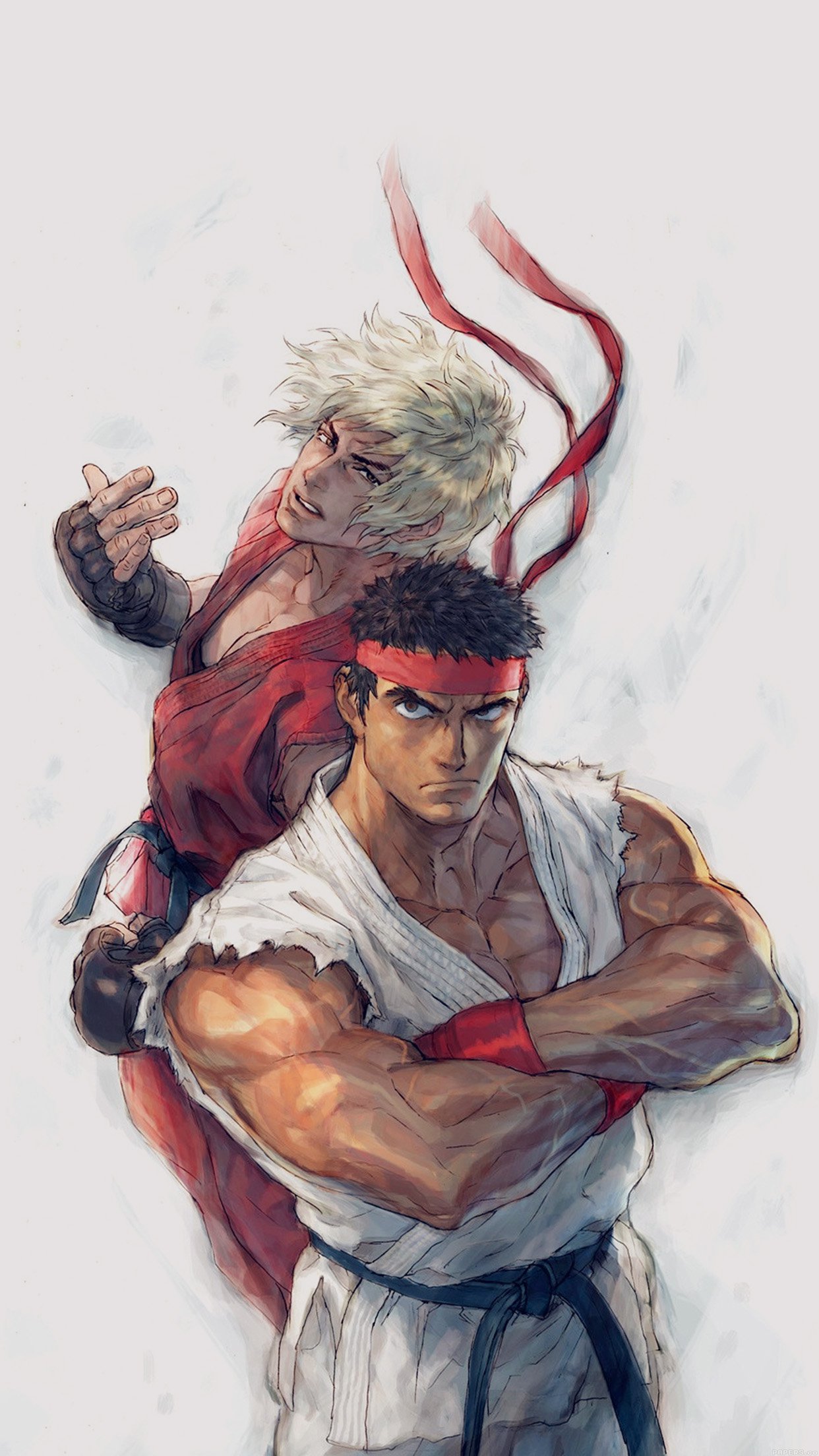 Anime Street Fighters Ryu Ken Art Illust Android wallpaper - Android HD