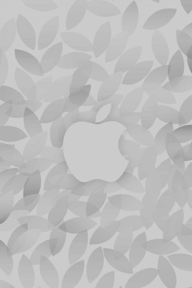 Apple In Fall White Pattern Android wallpaper