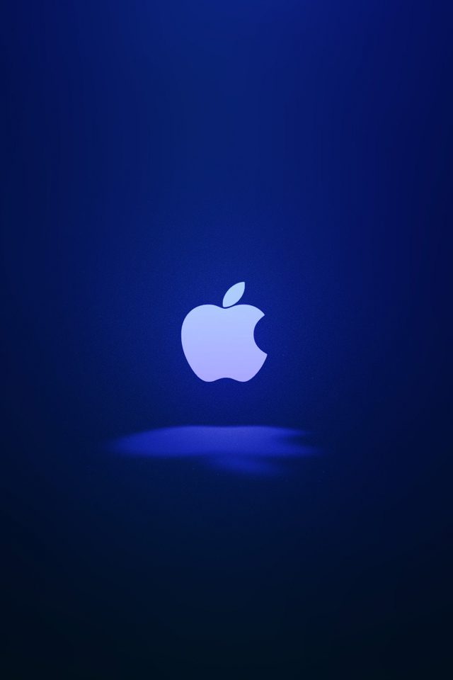 Apple Logo Love Mania Blue Android wallpaper
