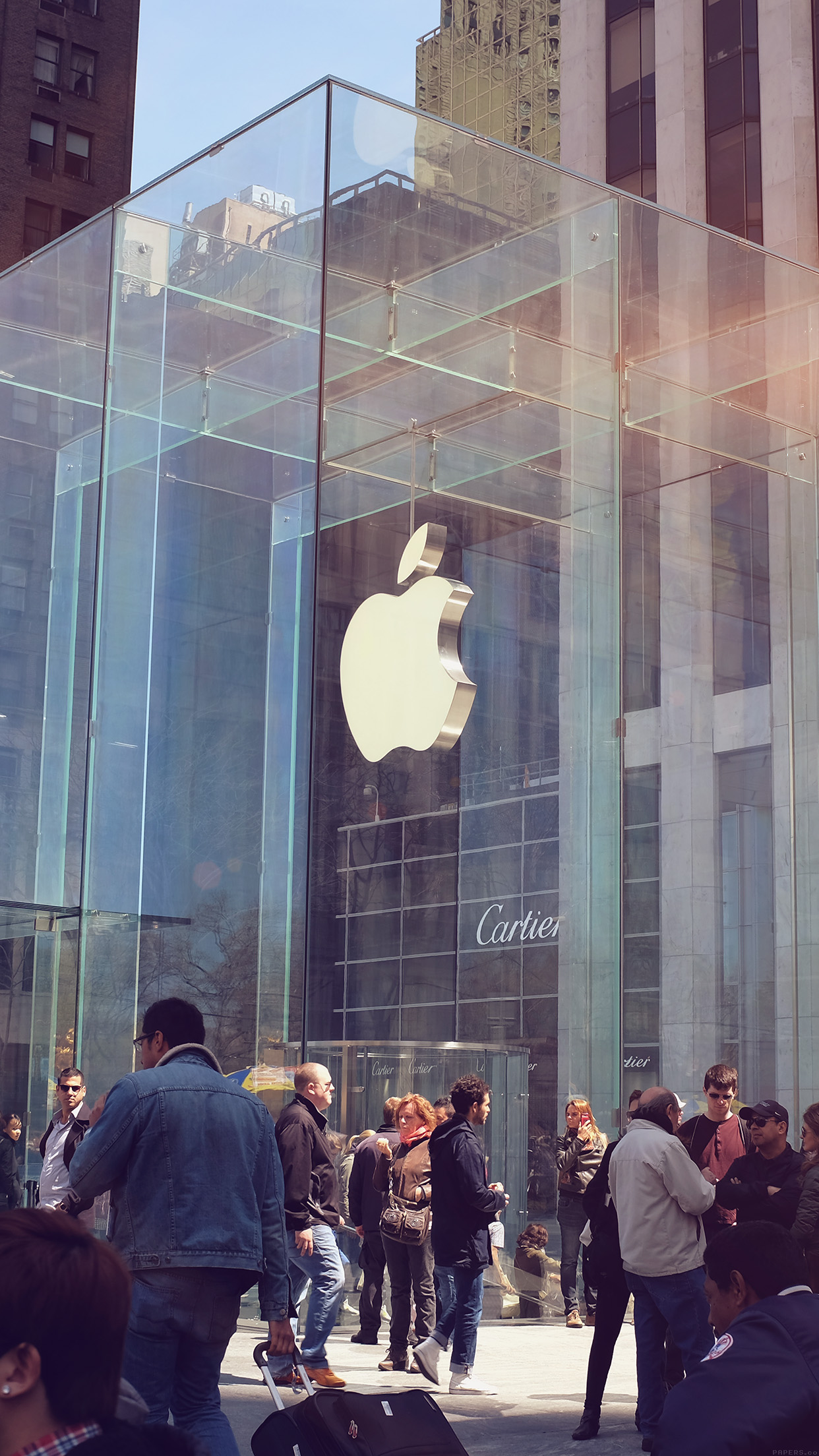 Apple Shop Newyork Cartier City Android wallpaper