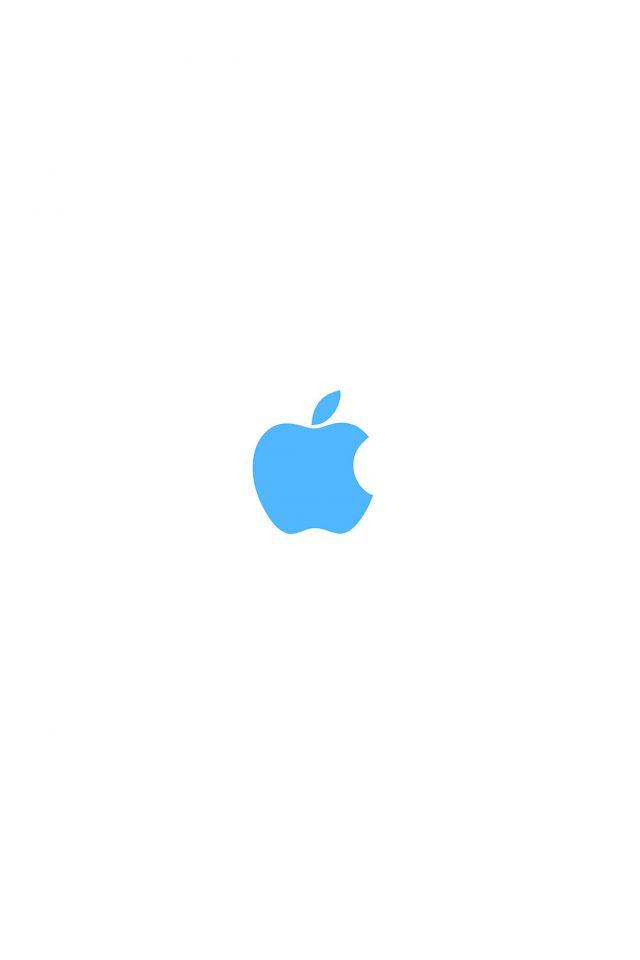 Apple Simple Logo Color Blue Minimal Android wallpaper