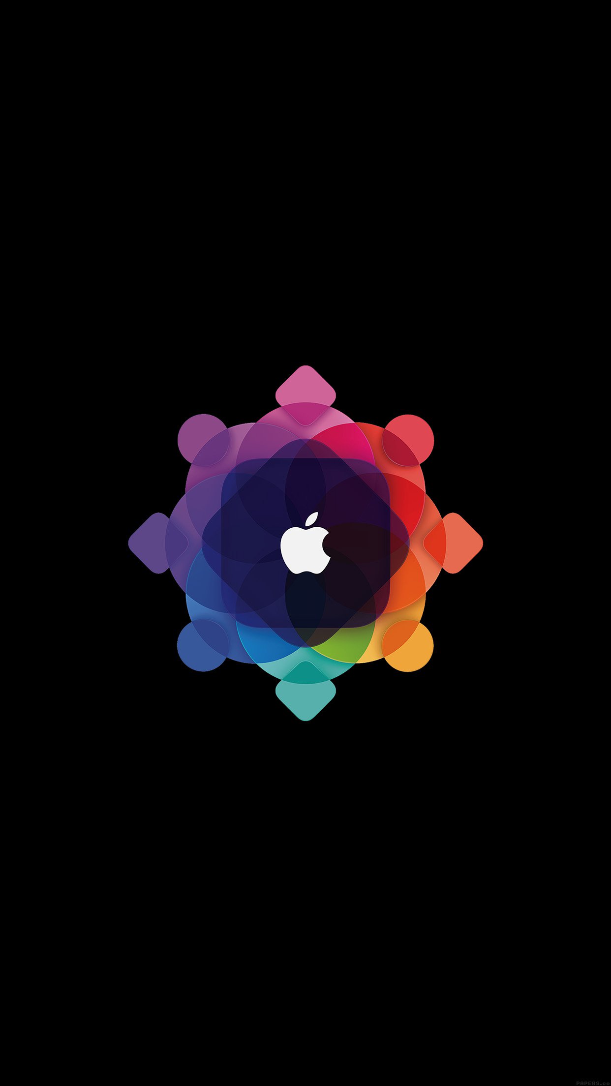 Apple Wwdc Art Logo Minimal Dark Android wallpaper