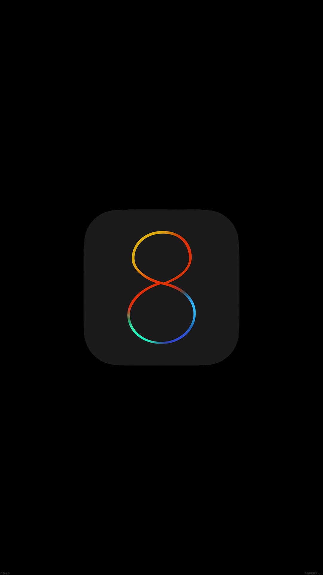 Apple IOS8 Dark Logo Android wallpaper