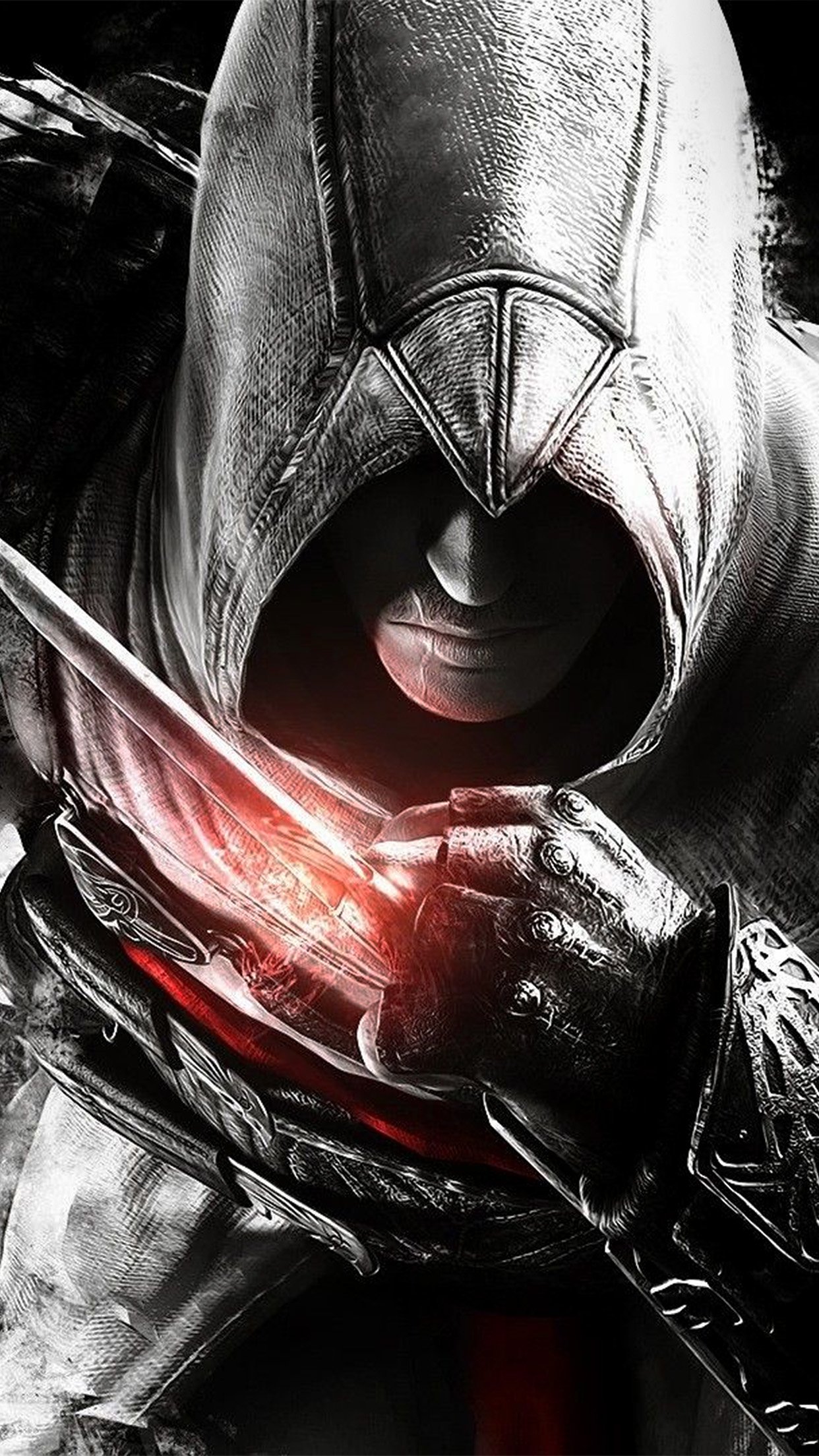 Assassins Creed Dark Game Hero Illustration Art Android wallpaper