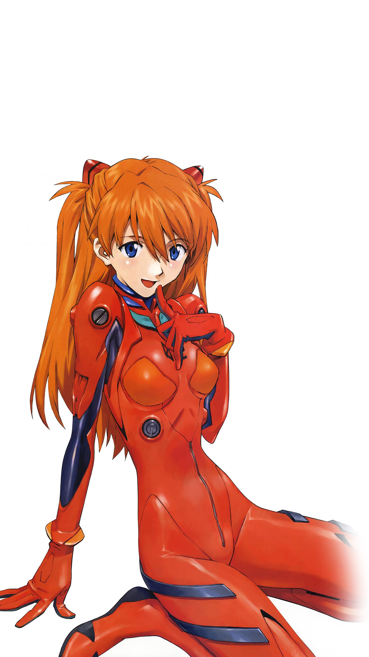 Asuka Anime Girl Art Red Android wallpaper