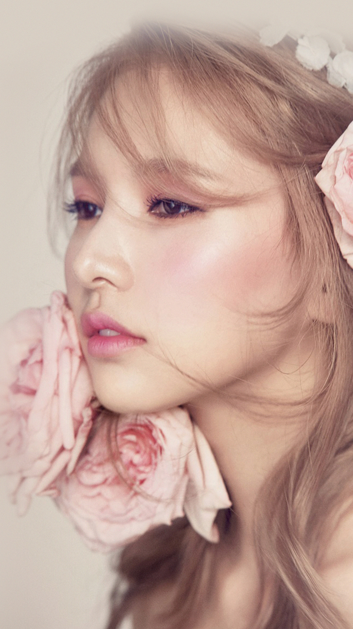 Flower Pink Kpop Girl Android wallpaper