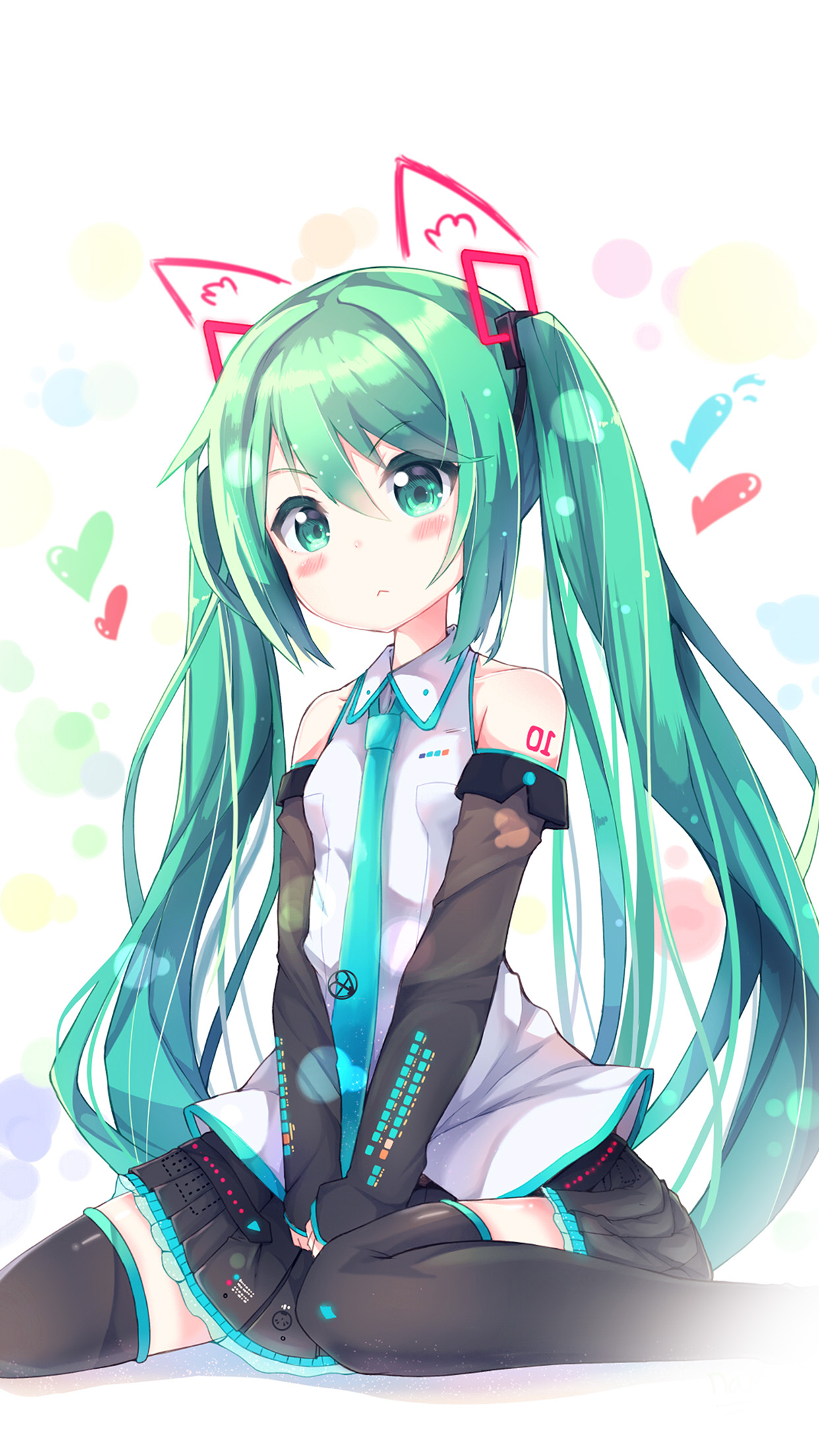 Hatsune Milk Anime Girl Illustration Art Android Wallpaper Android