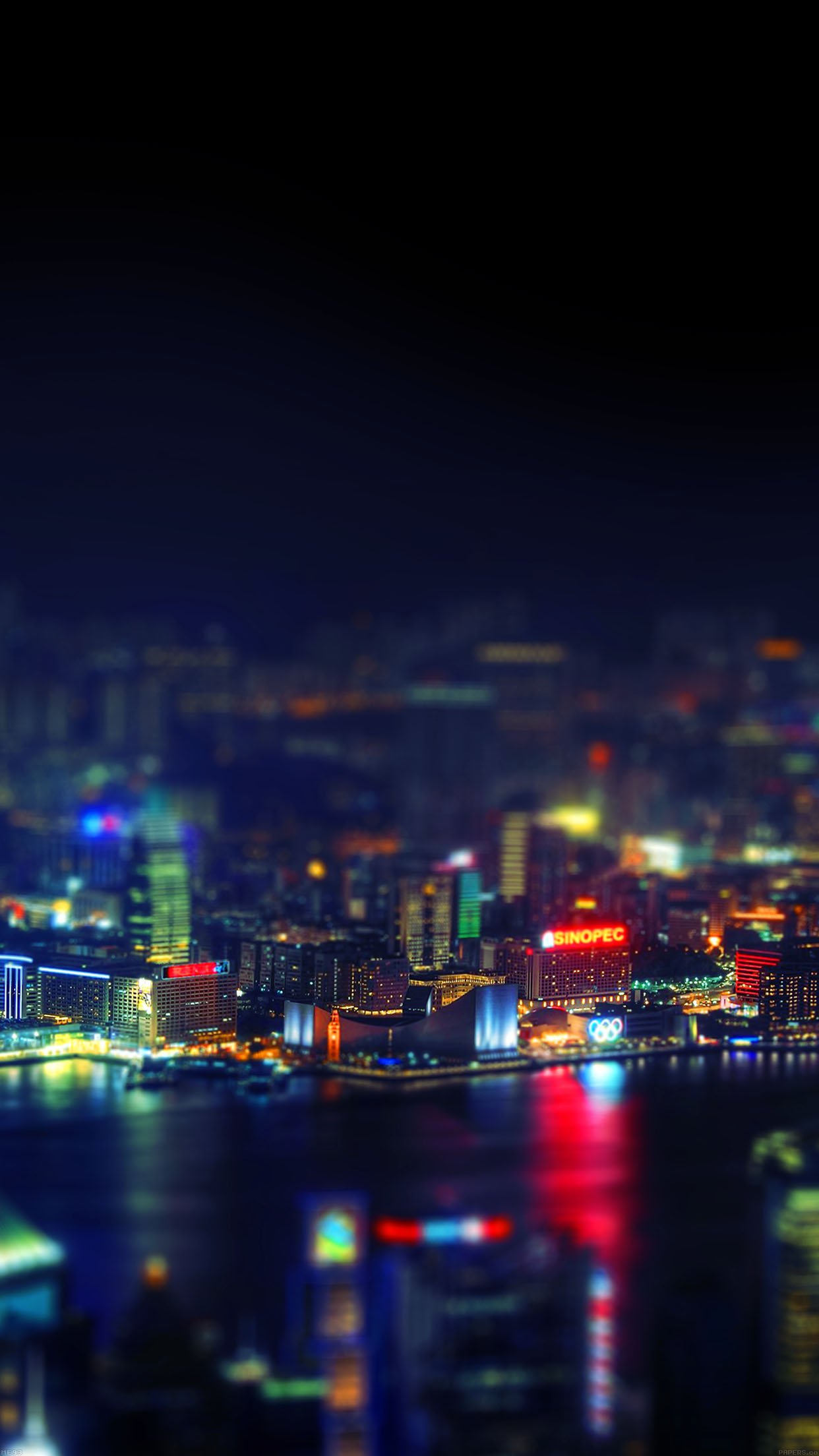 Hongkong Night Cityscapes Lights Android wallpaper