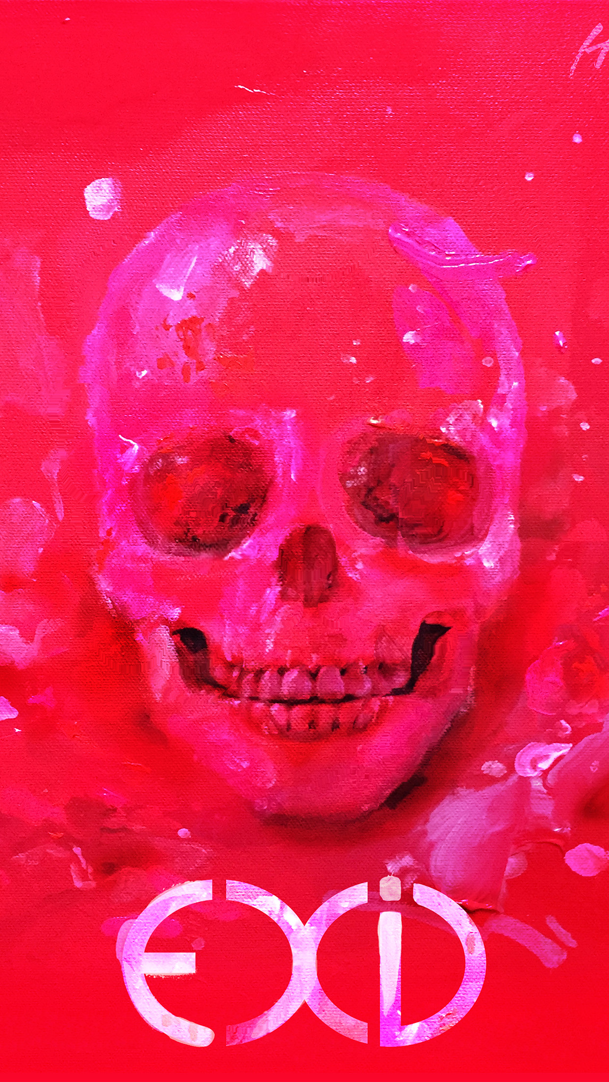 Kpop Exid Cover Skull Red Art Illustration Android wallpaper