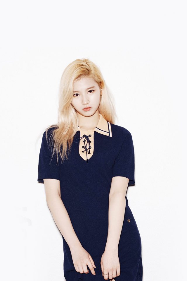 Kpop Twice Sana Girl Cute White Android wallpaper