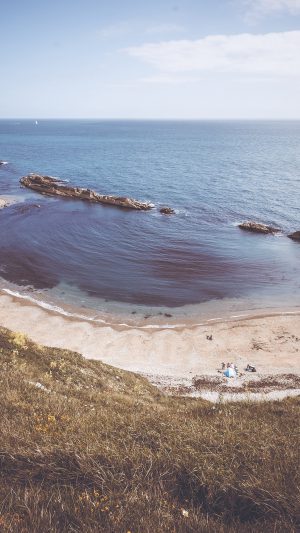 Nature Camping Sea Beach Ocean Rock Mountain Android wallpaper