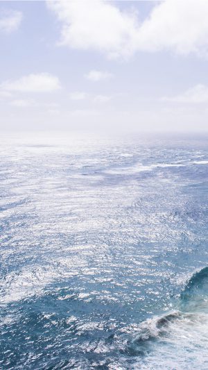 Nature Sea Blue Wave Ocean Android wallpaper