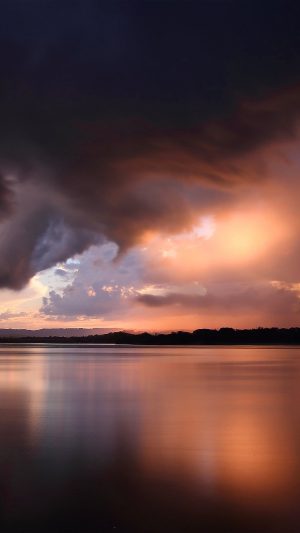 Nature Sky Lake Cloud Sunset Summer Afternoon Android wallpaper