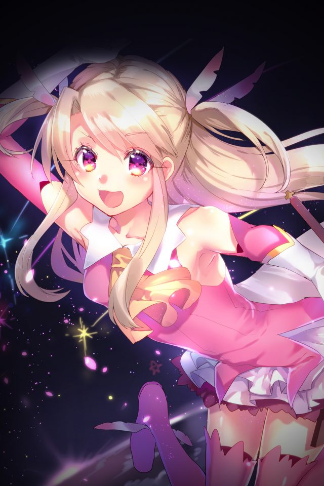 Prisma Illya Girl Anime Space Art Illustration Android wallpaper