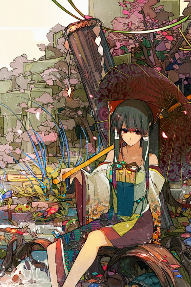 Sakura Sora Illust Anime Art Android wallpaper