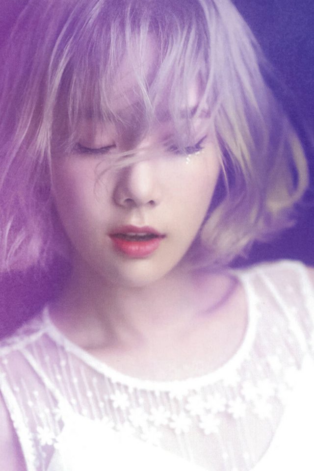 Taeyeon Kpop Snsd Purple Pink Girl Android wallpaper