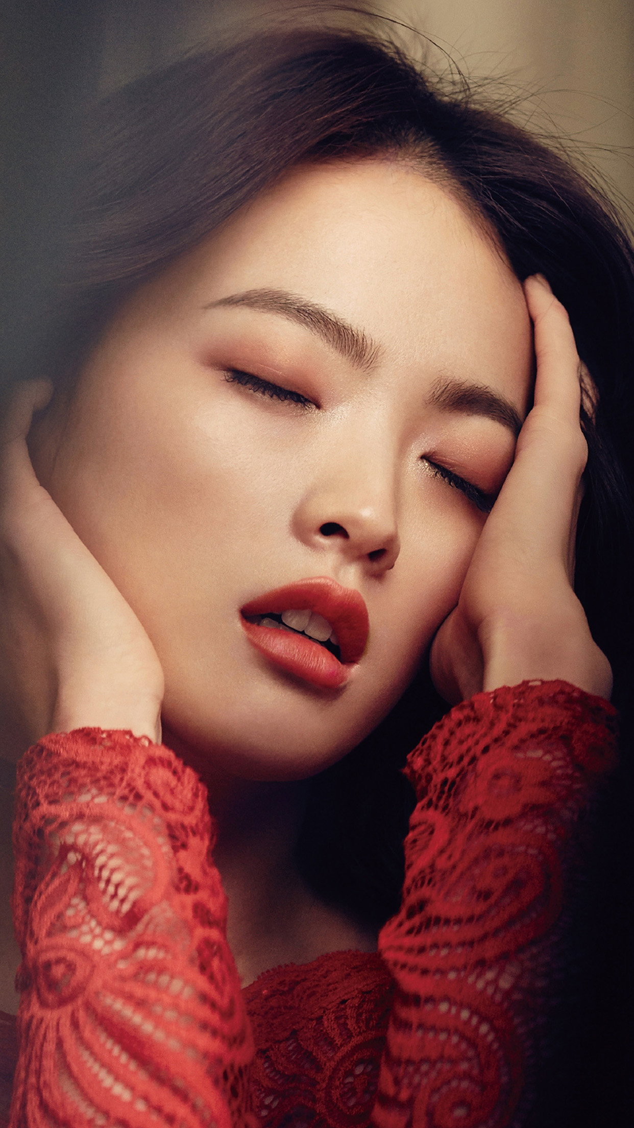 Woohee Chun Kpop Red Model Magazine Android wallpaper