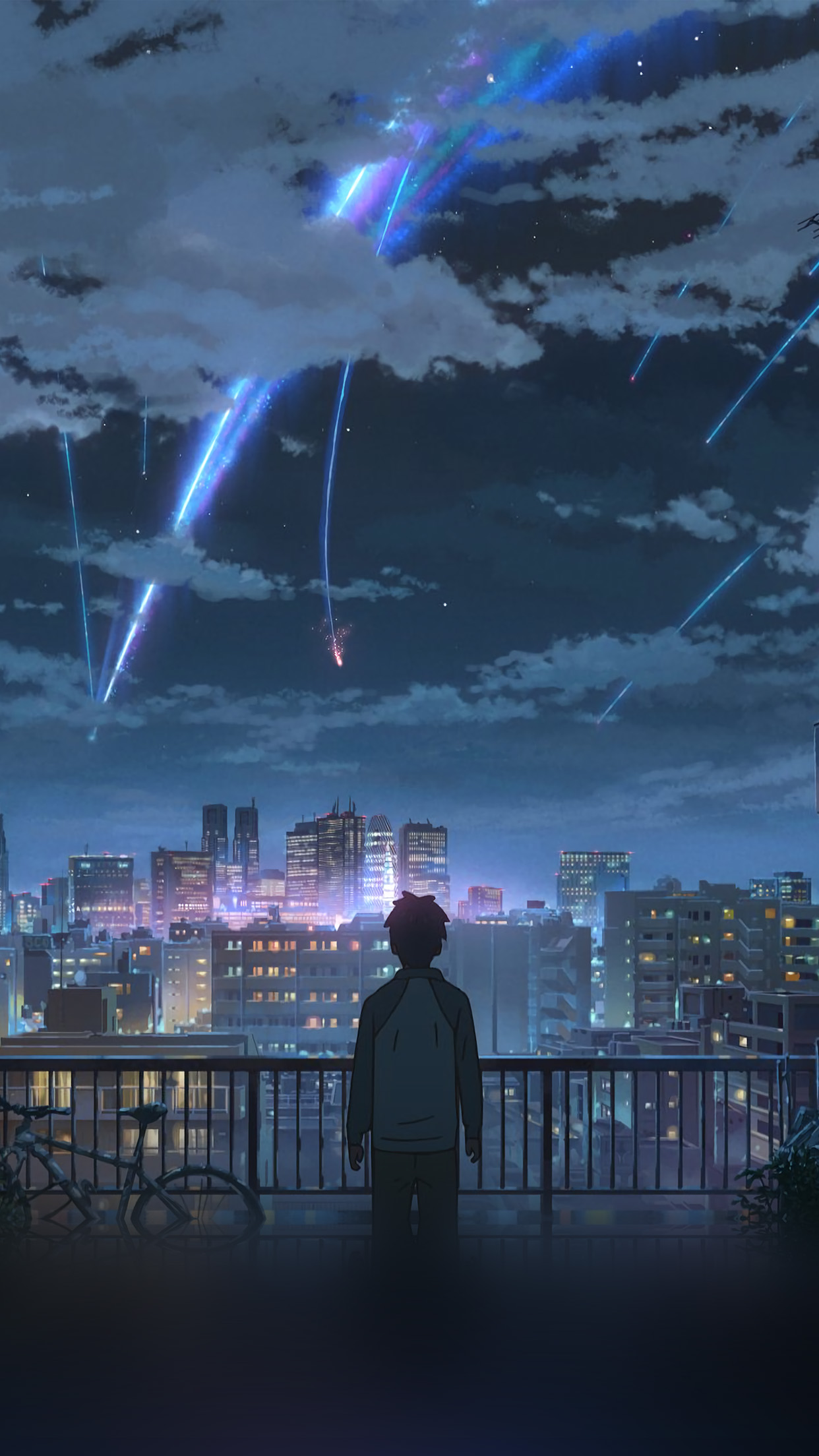 Yourname Night Anime Sky Illustration Art Android wallpaper