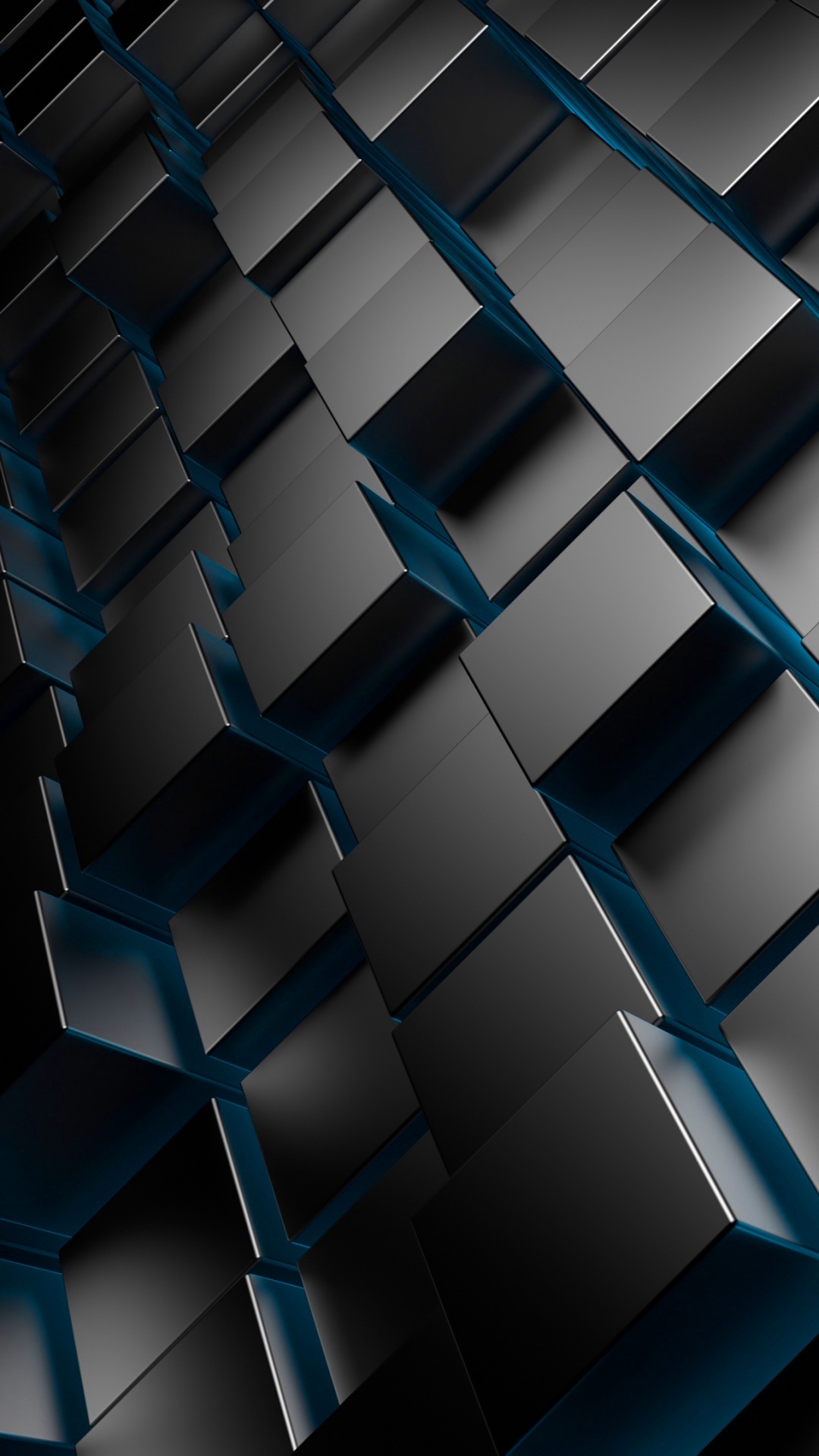 3D Metal Cubes Blue Android wallpaper - Android HD wallpapers