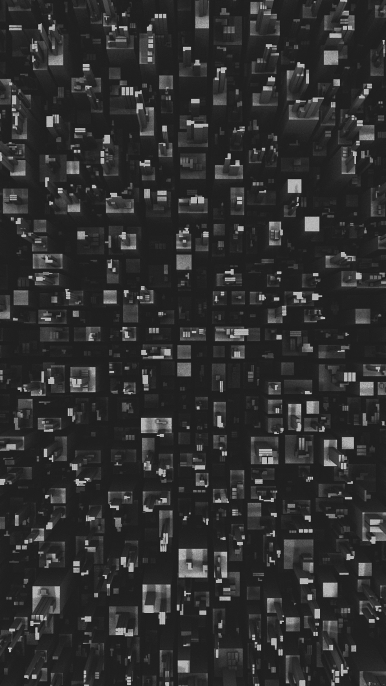 3d Art Building Dark Pattern Android wallpaper