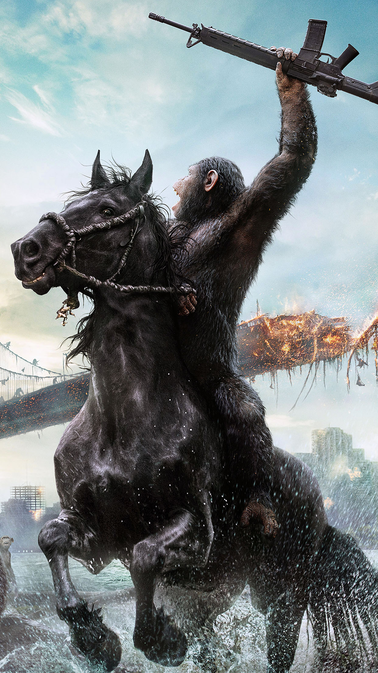 Anet Of Apes Film Illust Android wallpaper