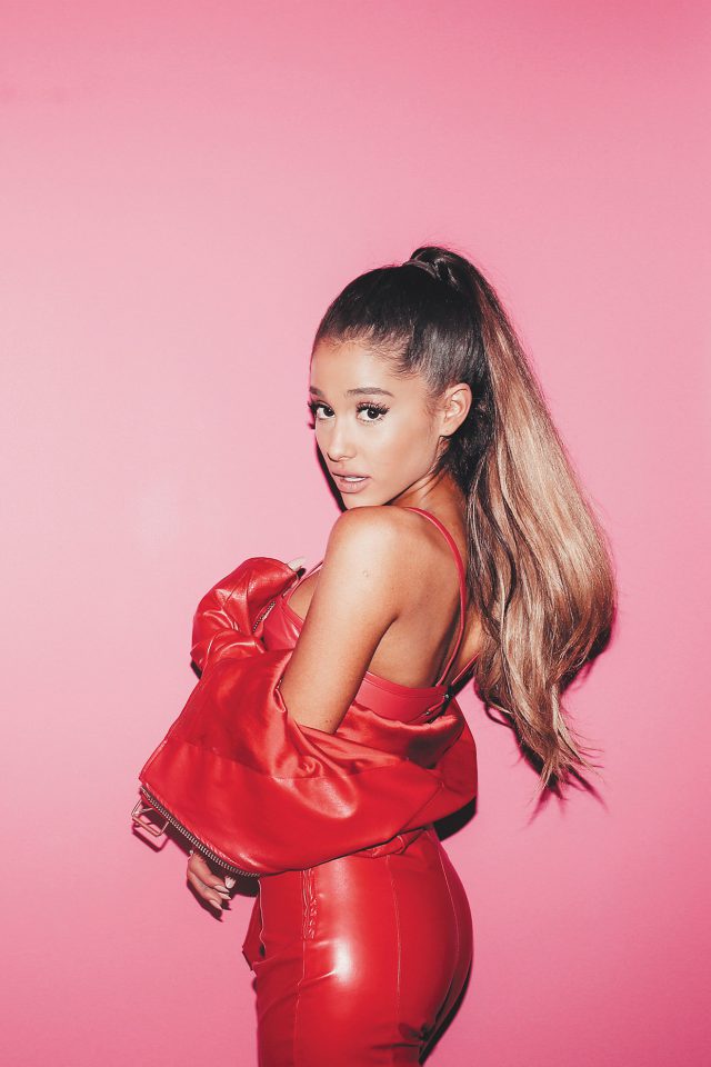 Ariana Grande Pink Pose Music Girl Android wallpaper