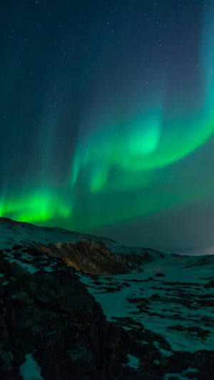 Aurora Nature Night Sky Android wallpaper