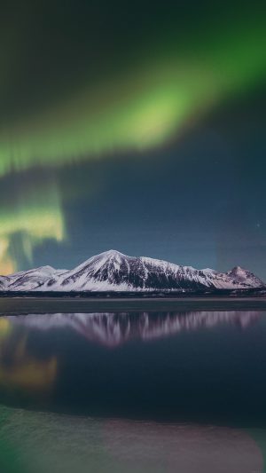 Aurora Night Sky Green Bokeh Instagram Art Nature Android wallpaper