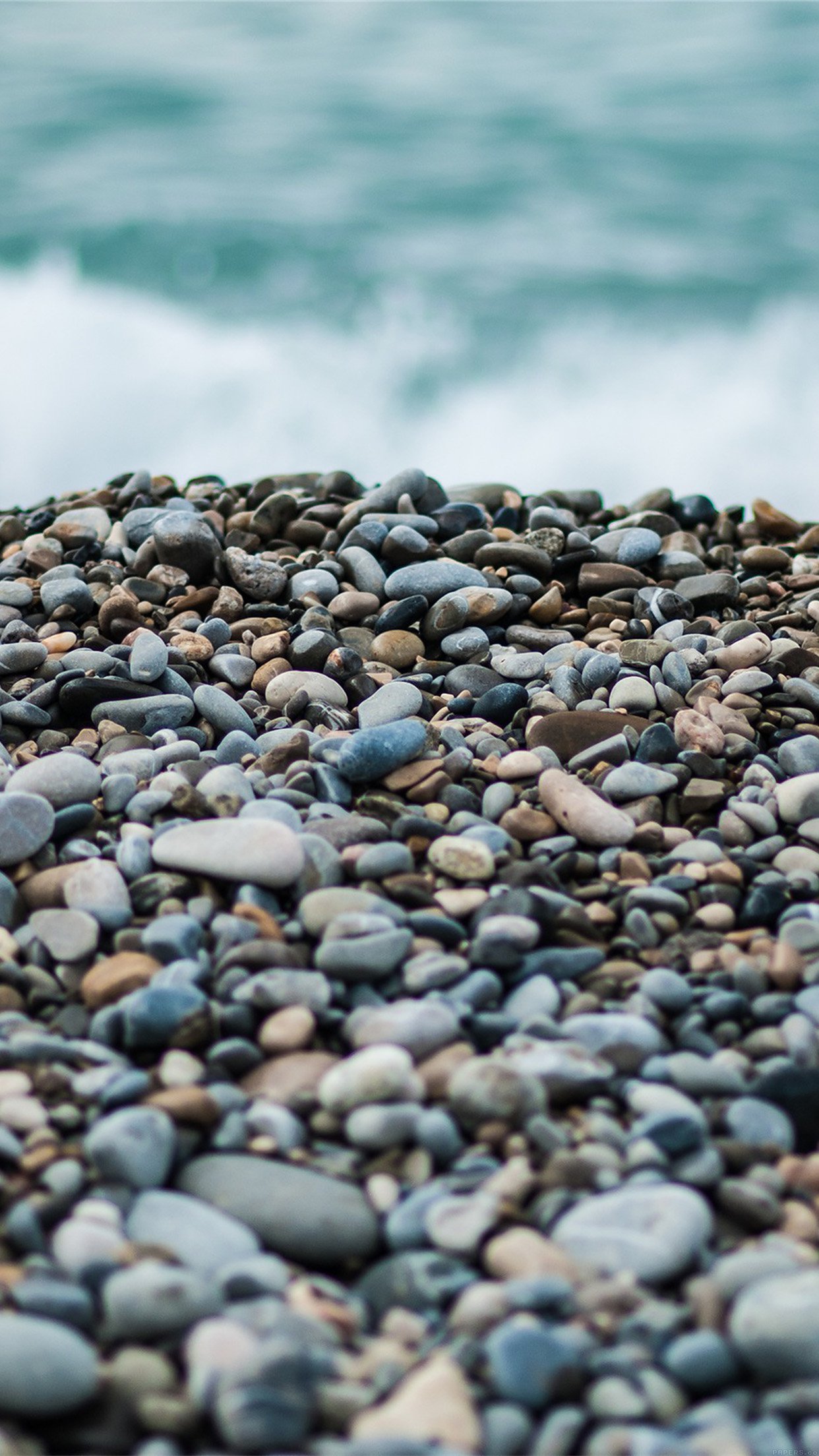 Beach Stones Sea Nature Android wallpaper