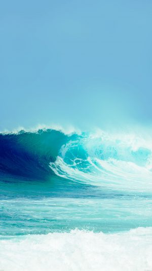 Breaking Good Wave Light Ocean Sea Day Nature Android wallpaper