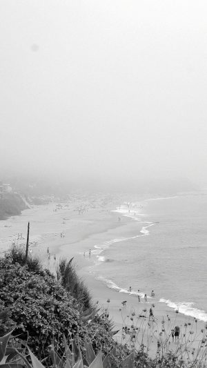 Bw Beach B Sea Nature Android wallpaper