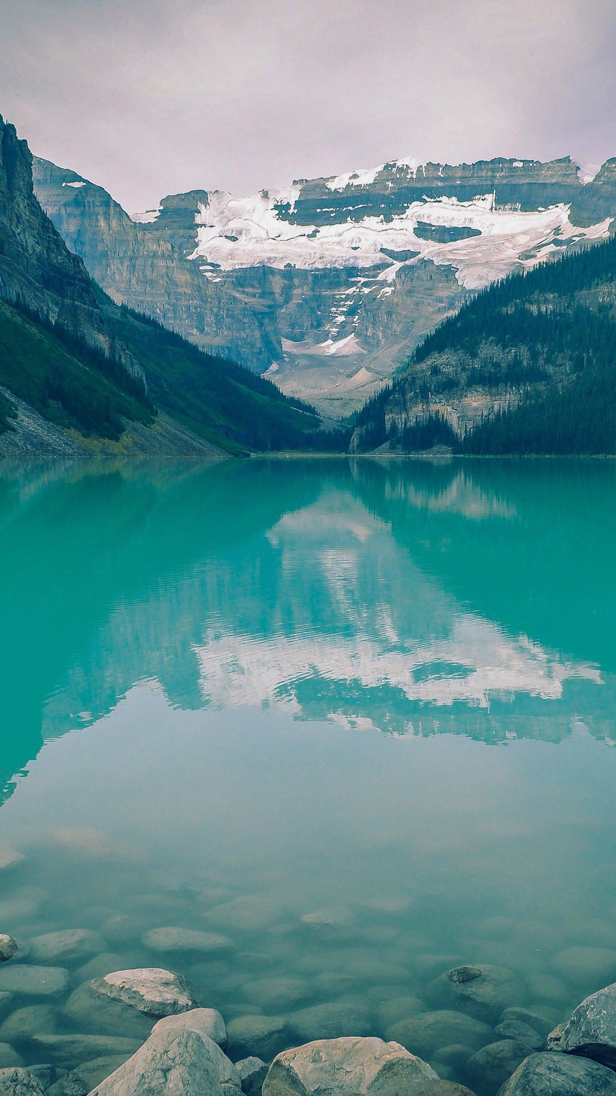 Canada Lake Blue Louise Green Water Nature Android wallpaper