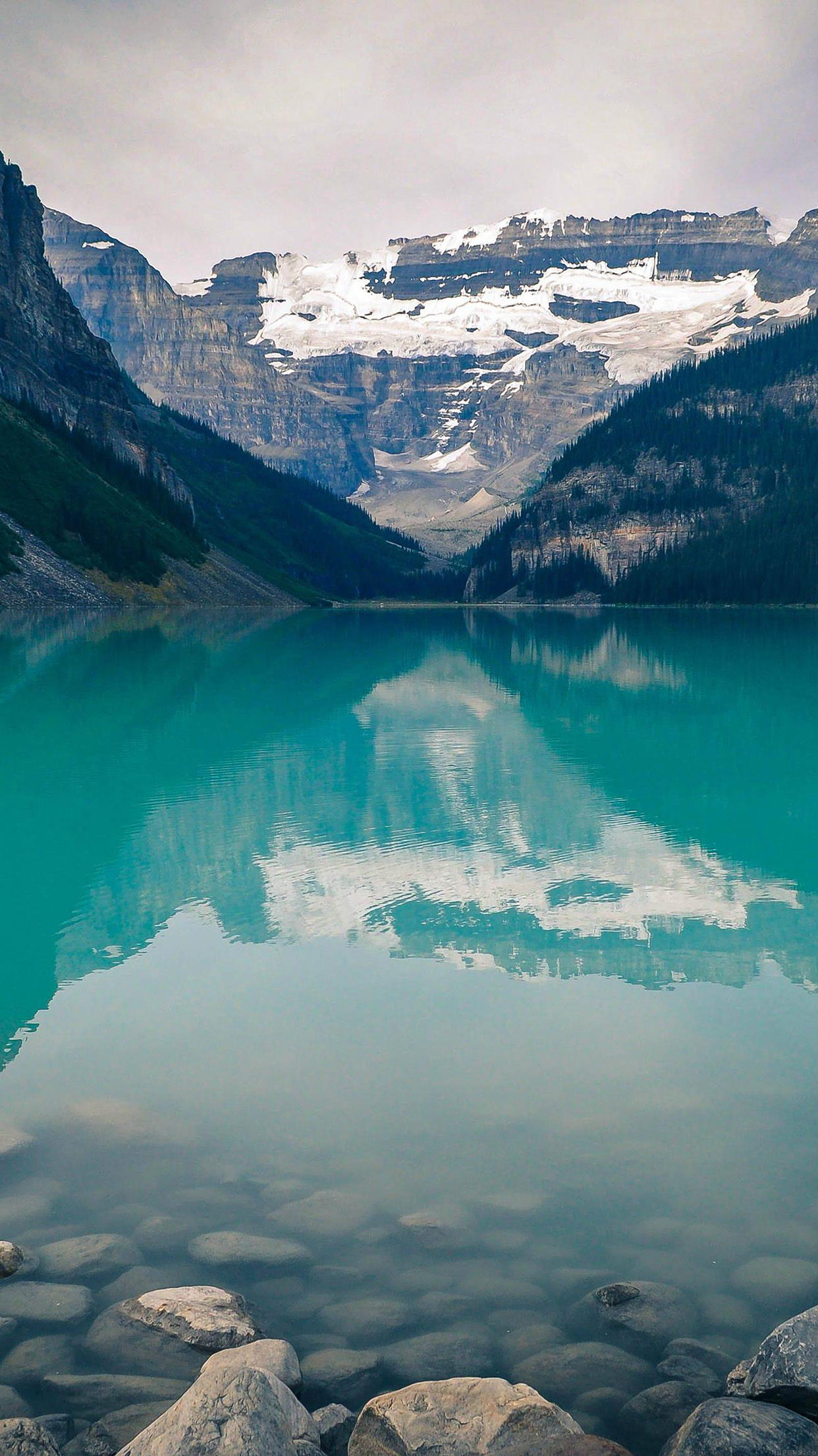 Canada Lake Louise Green Water Nature Android wallpaper