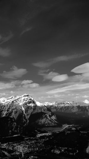 Canada Mountain Blue Sky Snow High Nature Android wallpaper