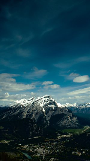 Canada Mountain Snow High Nature Android wallpaper