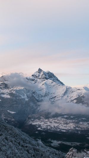 Cold Mountain Snow Nomore Nature Cloud Android wallpaper