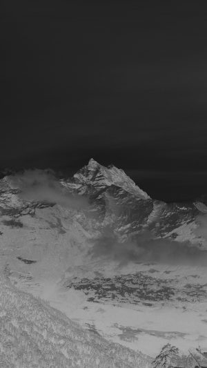 Cold Mountain Snow Nomore Nature Cloud Dark Android wallpaper