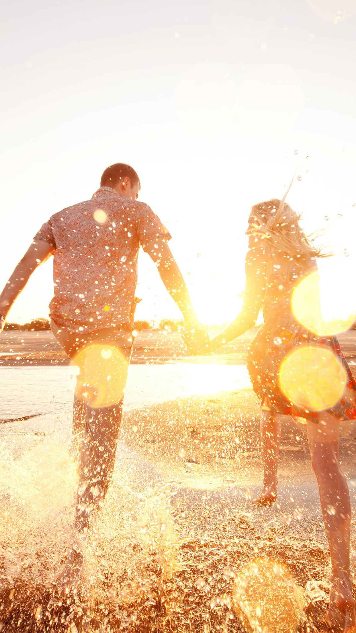 Couple Love Beach Happy Marry Me Nature Android wallpaper