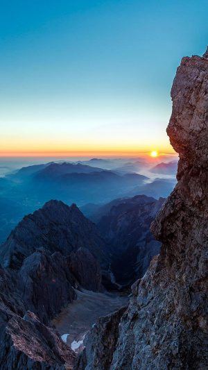 Dawn At Mars Mountain Nature Android wallpaper