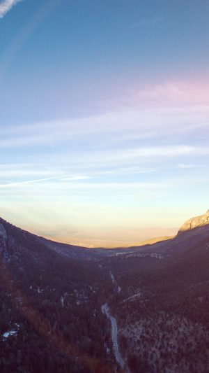Dawn Mountain Landscape Nature Flare Android wallpaper