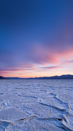 Dead Sea Snow Sunset Mountain Nature Android wallpaper