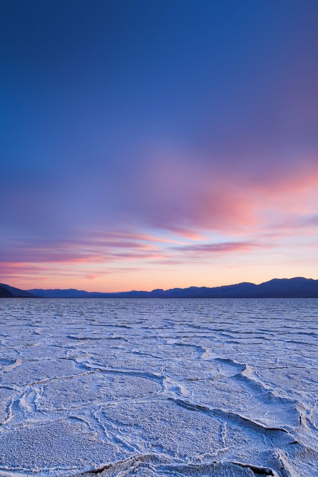 Dead Sea Snow Sunset Mountain Nature Android wallpaper
