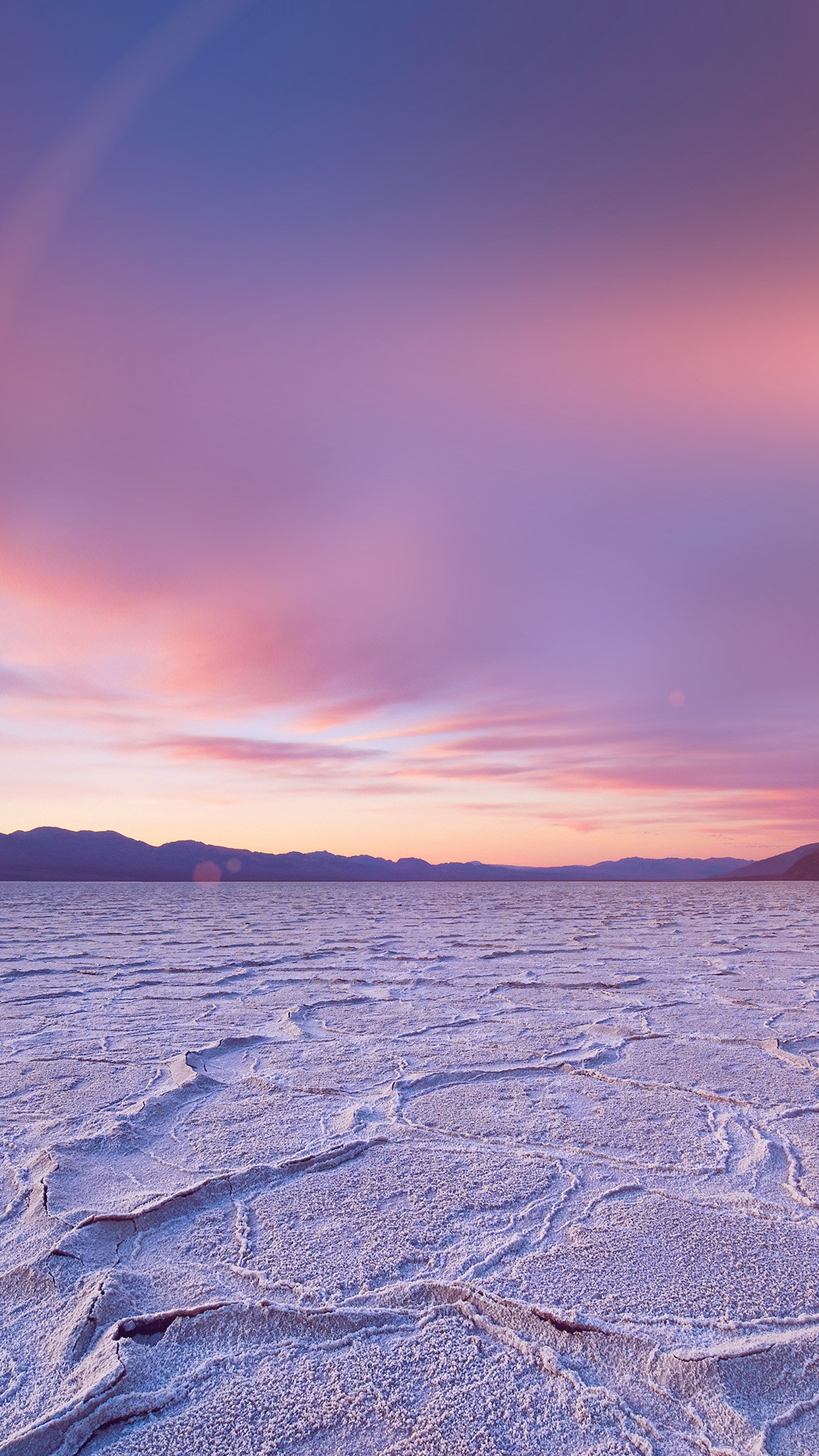Dead Sea Snow Sunset Mountain Nature Flare Android wallpaper