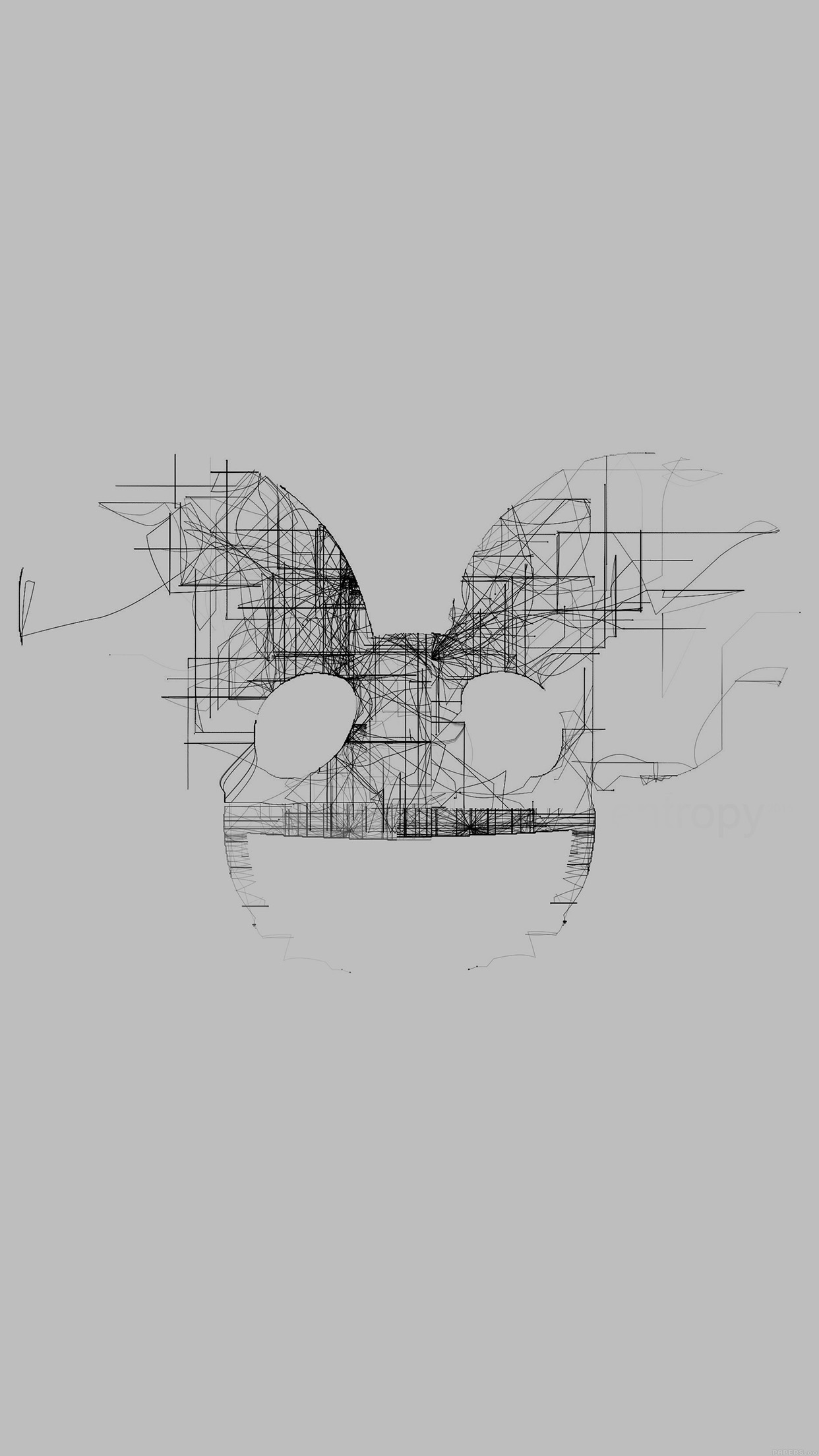 Deadmau5 White Logo Art Music Android wallpaper