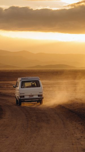 Desert Car Drive Nature Love Android wallpaper